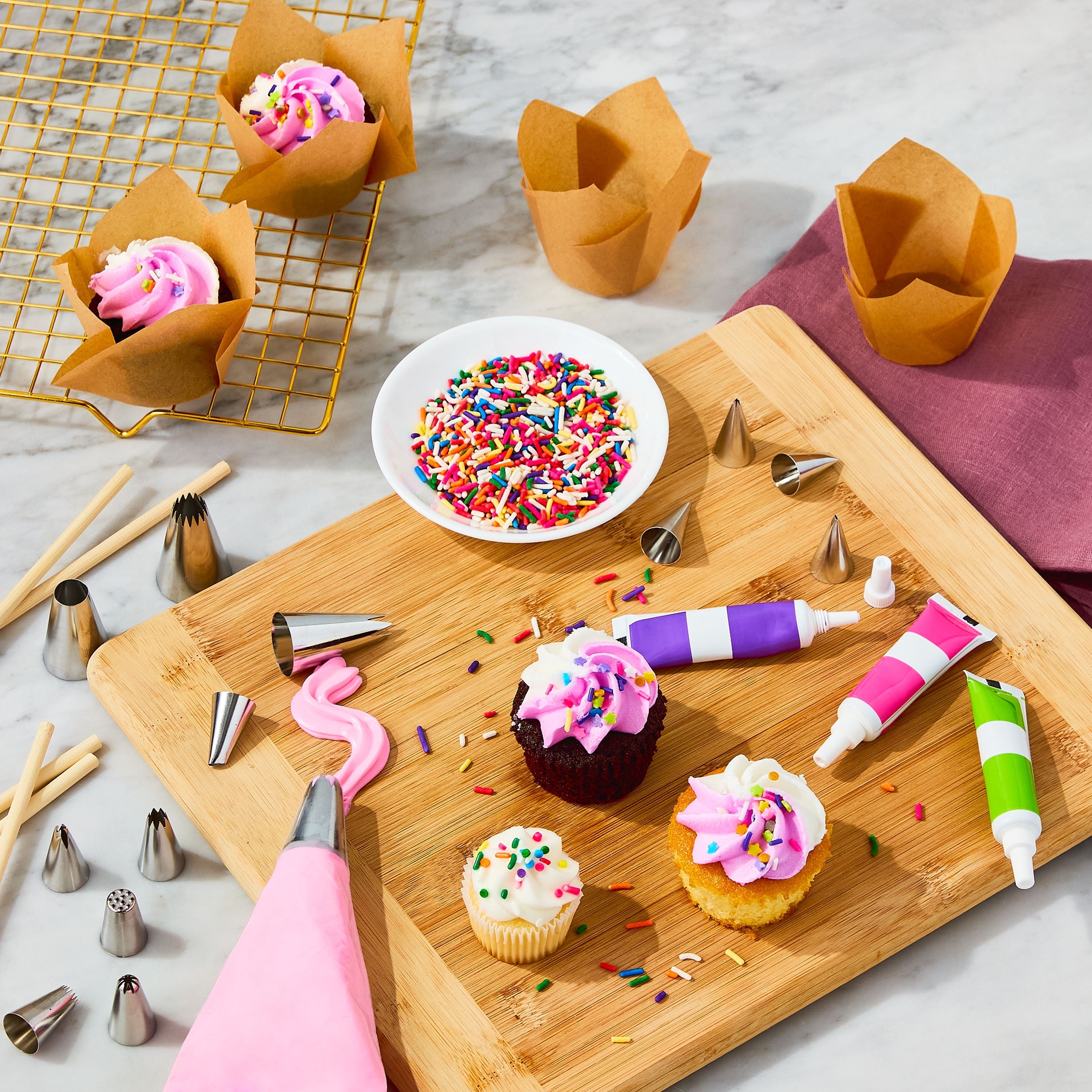 Kraft Tulip Baking Cups, 24 Pieces, by Way To Celebrate - Image 2